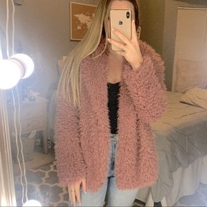 Pink Fuzzy Coat